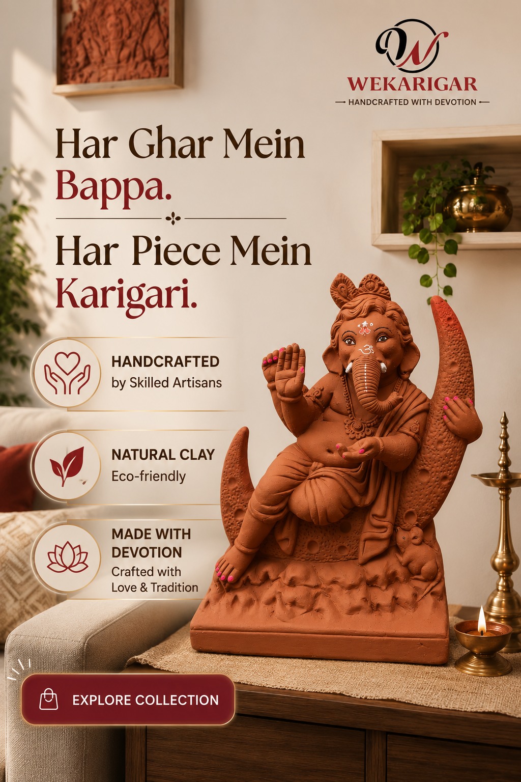 WeKarigar Clay Ganesh Ad